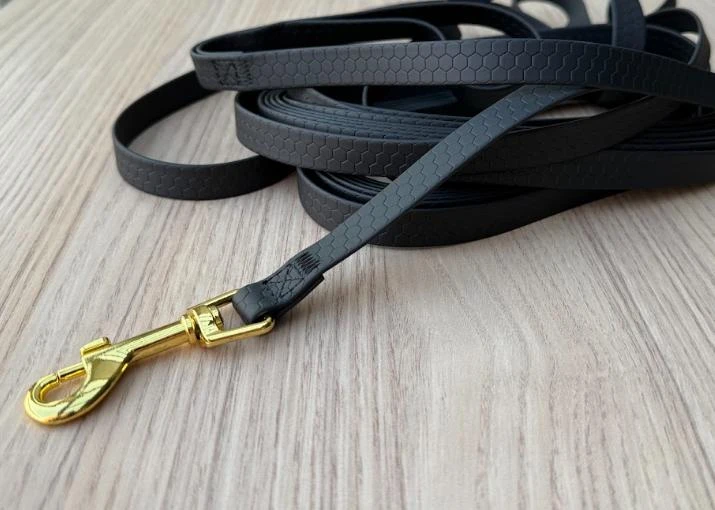 Grande longe 9 mètres pour chien, en biothane hexa [noir] – photo 5